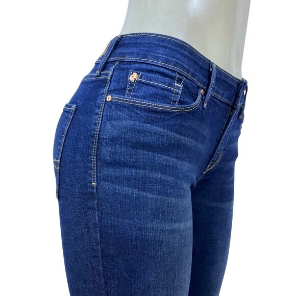 Denizen Levi’s Women's Dark Blue Denim Capri Jeans Stretch Slim Fit Sz 4 - Picture 5 of 10